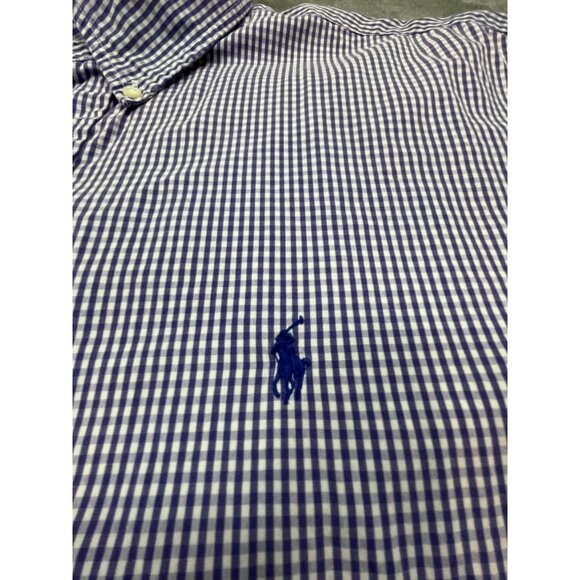 Ralph Lauren Blake Mens XL Purple Gingham Check Long Sleeve Button-Down Shirt - Picture 4 of 12
